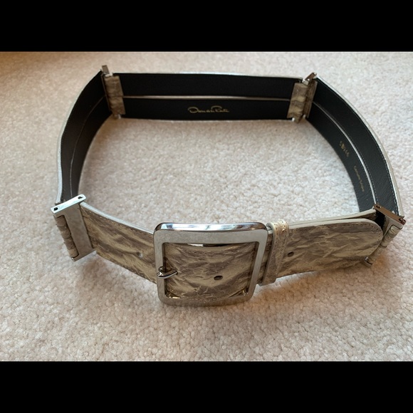 Oscar de la Renta Genuine Snakeskin Belt main image 7